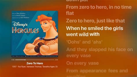 hercules song lyrics|Zero to Hero Lyrics from Hercules .